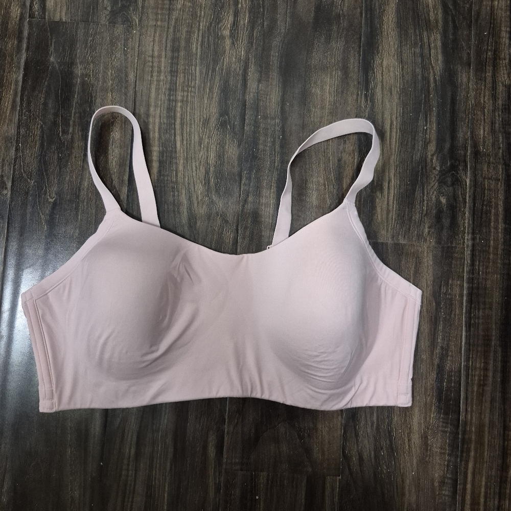 Knix Moulded Scoop Wireless Pink Bra